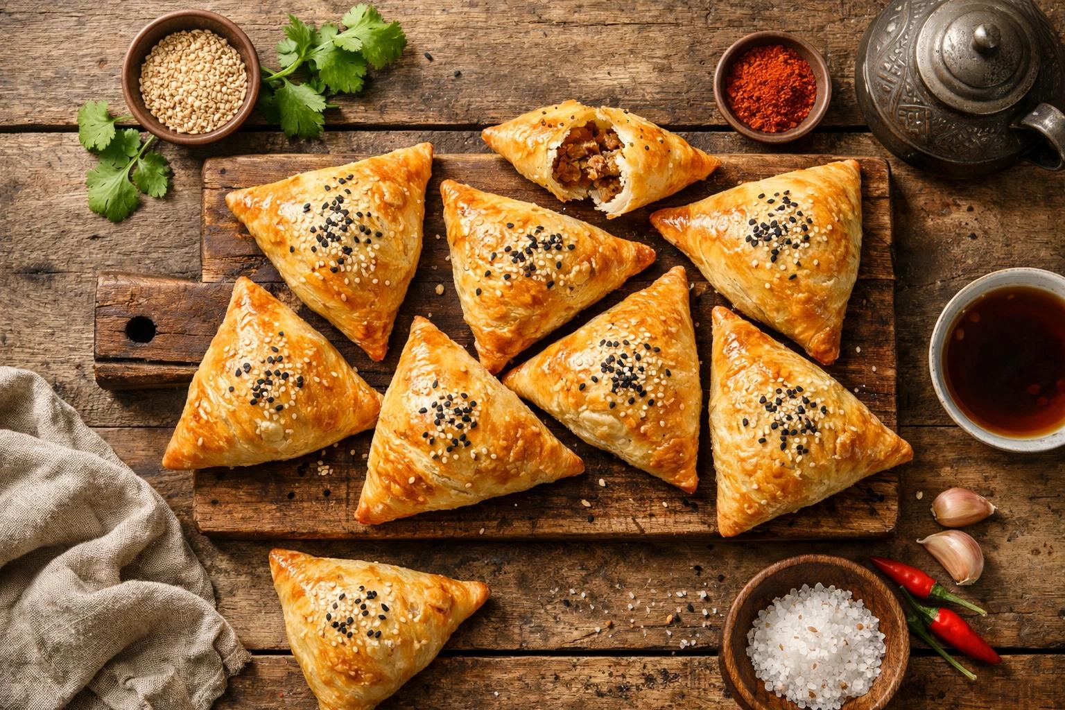 Samsa (Folhado Turco de Carne)